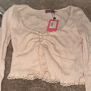 Lacey Long Sleeve Knit Top